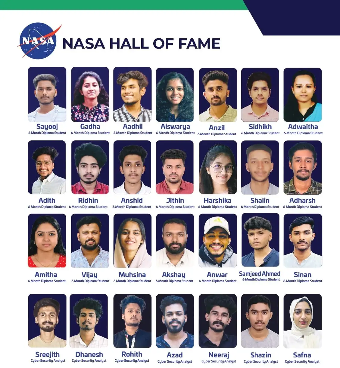 Cyber Security And Ethical Hacking Training in Bangalore nasa hall of fame photos